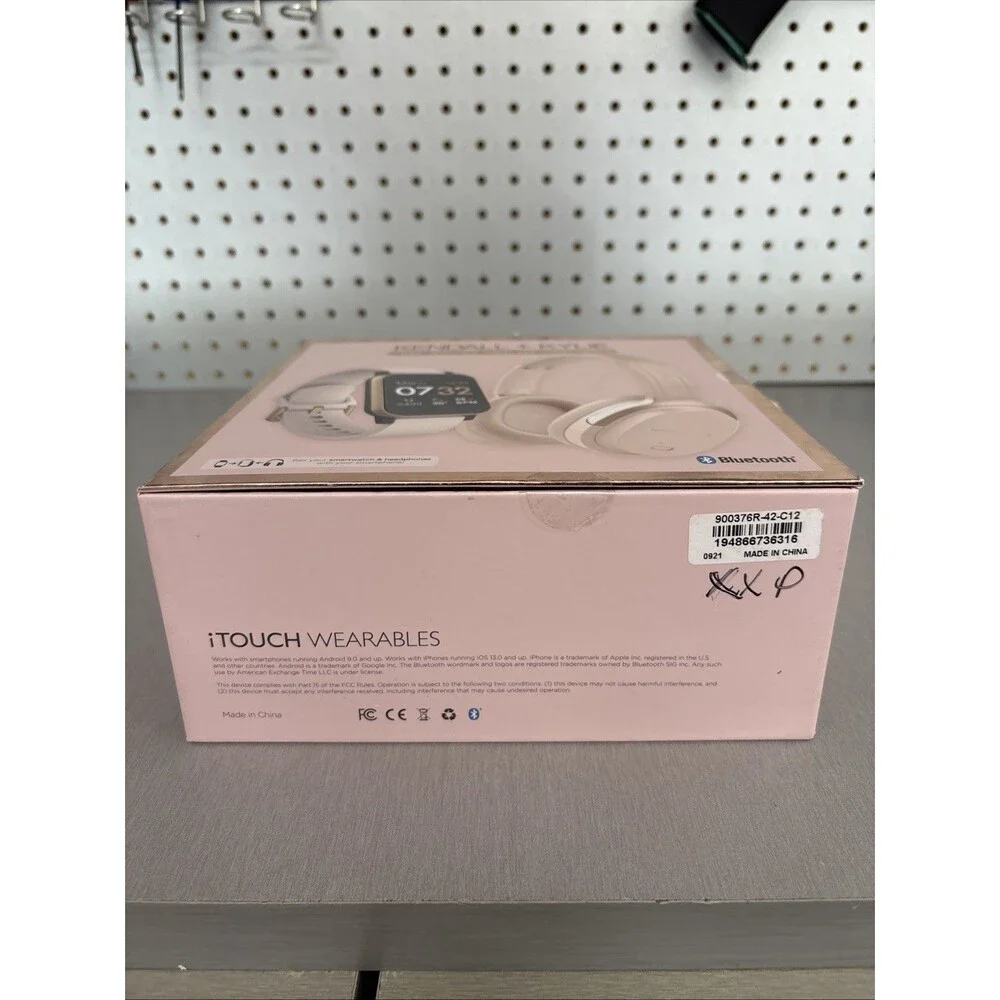 Kendall & Kylie Smart Watch & Wireless Headphones Pink iTouch Wearables Open Box